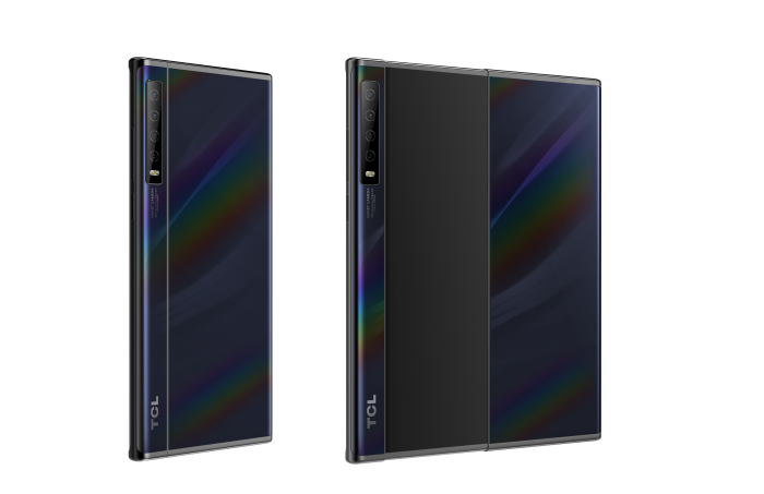 Smartphone mit rollbarem Display (Bild: TCL)